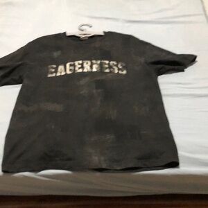 Men's black short-sleeved T-shirt